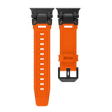 PASEK TECH-PROTECT DELTA PRO APPLE WATCH 6 / 7 / 8 / 9 / 10 / SE / ULTRA 1 / 2 (44 / 45 / 46 / 49 MM) POMARAŃCZOWO CZARNY