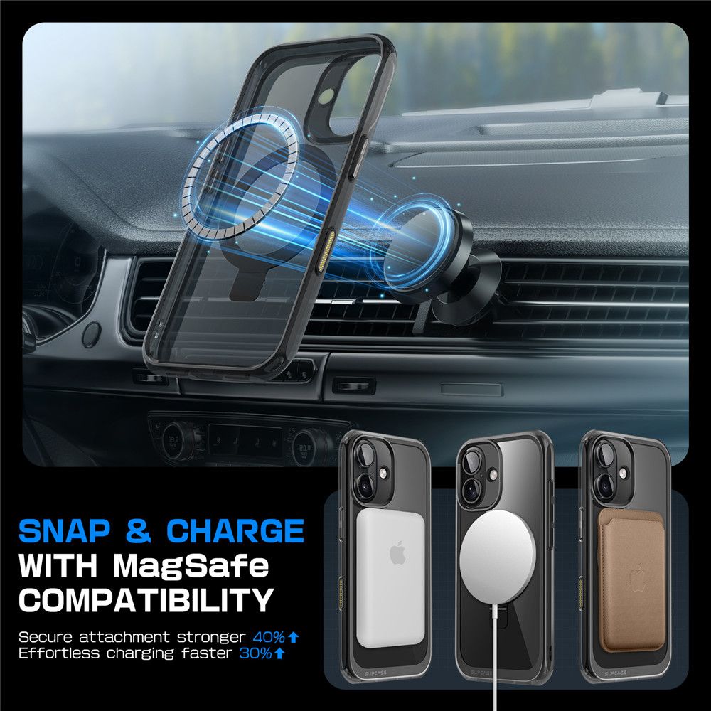 ETUI SUPCASE UB MAG MAGSAFE IPHONE 16 CZARNE