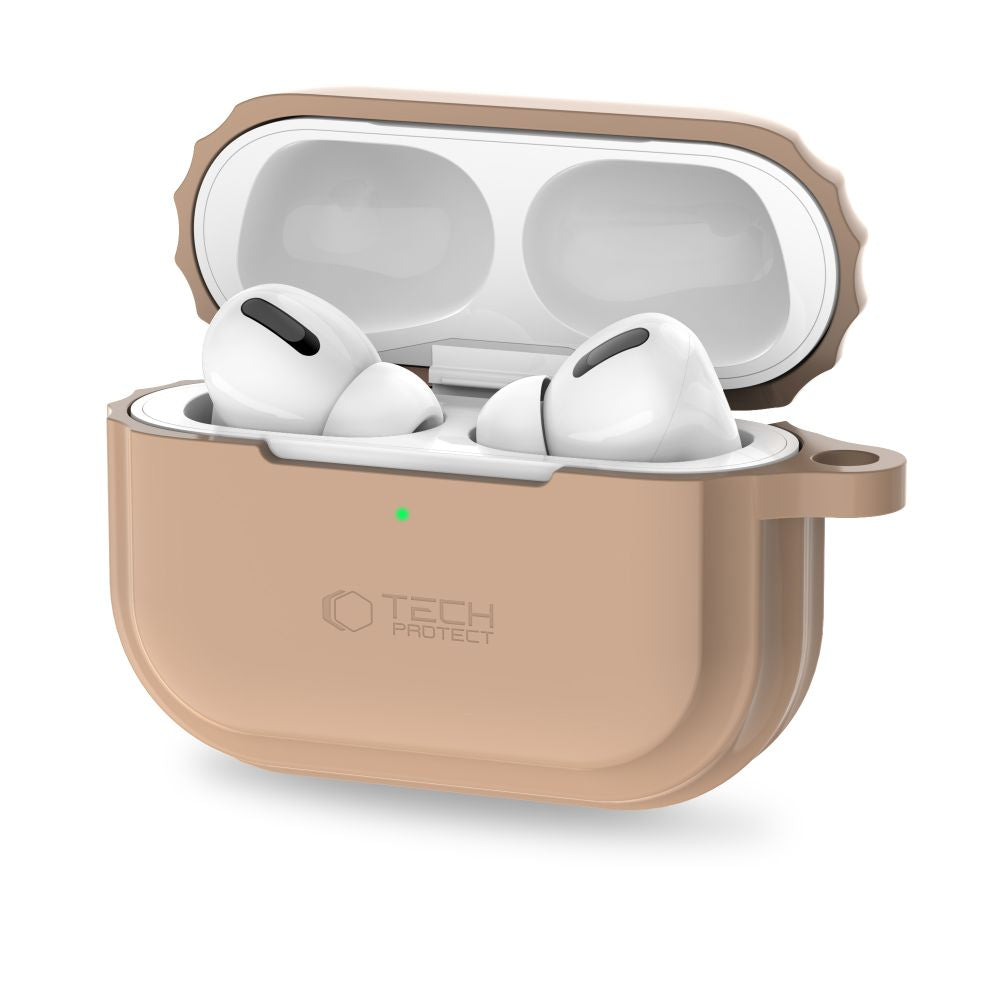 ETUI NA SŁUCHAWKI TECH-PROTECT SILICONE ROPE APPLE AIRPODS PRO 1 / 2 KAWOWE