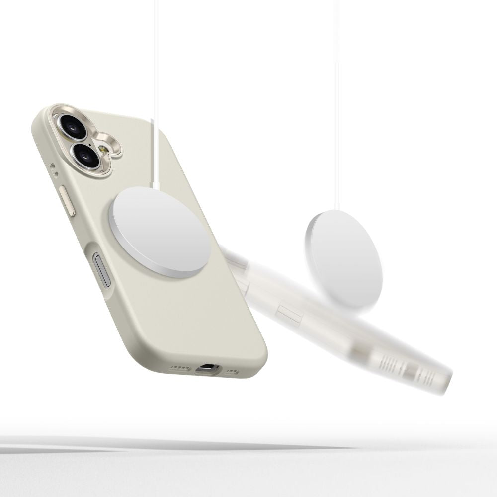 ETUI TECH-PROTECT SILICONE PURE MAGSAFE IPHONE 16 BEŻOWY