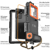 ETUI WODOODPORNE TECH-PROTECT IPX8 UNIVERSAL DIVING WATERPROOF CASE CZARNO POMARAŃCZOWE