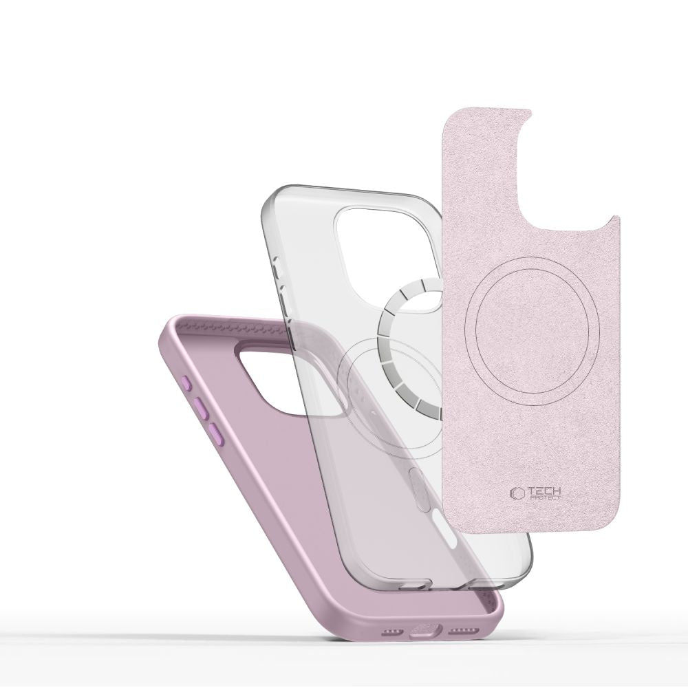 ETUI TECH-PROTECT SILICONE PURE MAGSAFE IPHONE 16 PRO MAX RÓŻOWE