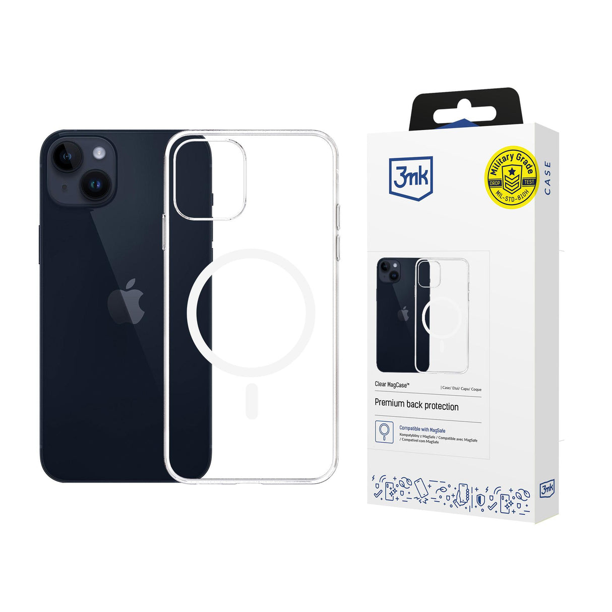 ETUI APPLE IPHONE 14 - 3MK CLEAR MAGCASE