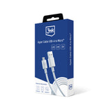 KABEL 3MK HYPER CABLE A TO MICRO 1.2M 5V 2,4A WHITE BIAŁY