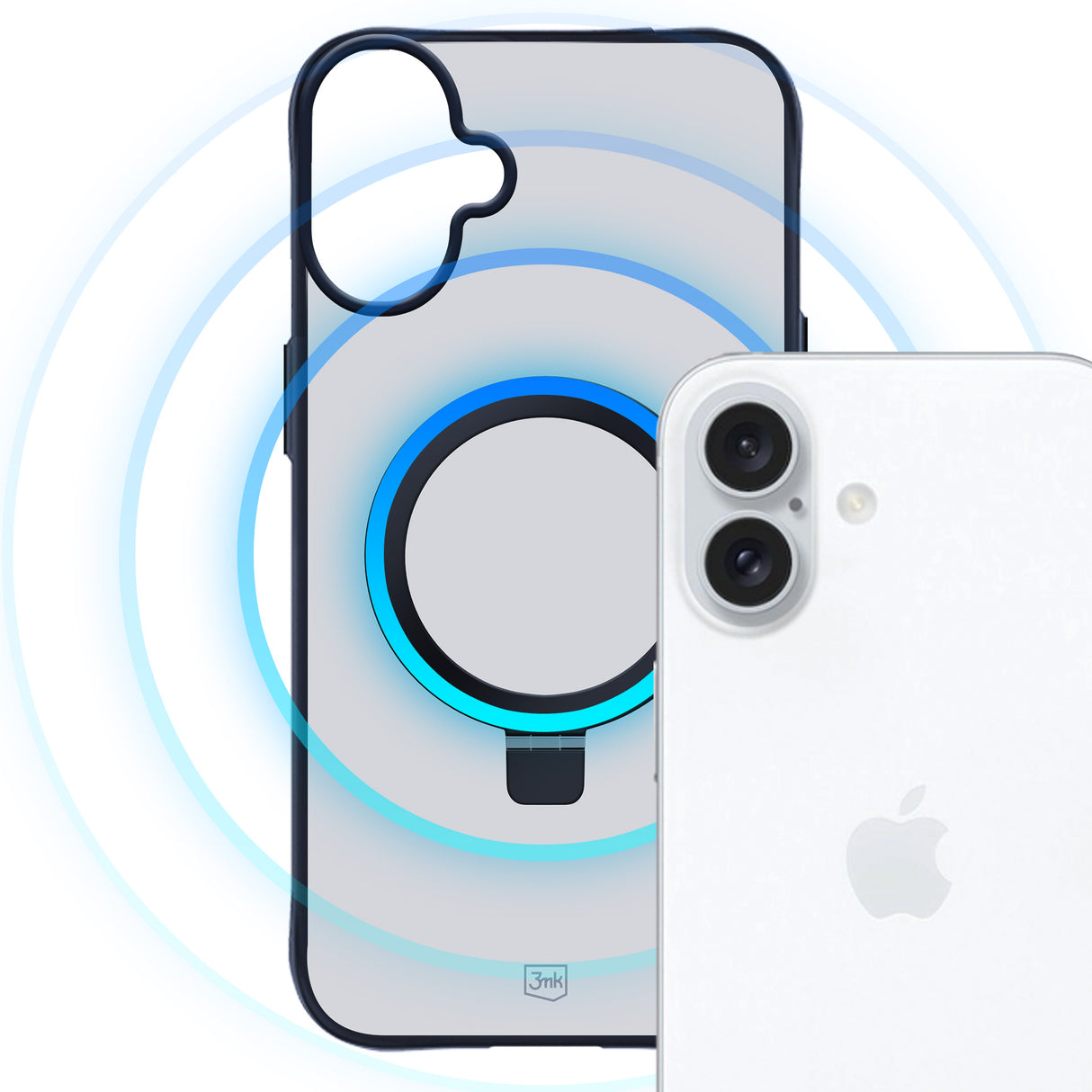 ETUI APPLE IPHONE 16 PLUS - 3MK SMOKE CASE MAG&STAND