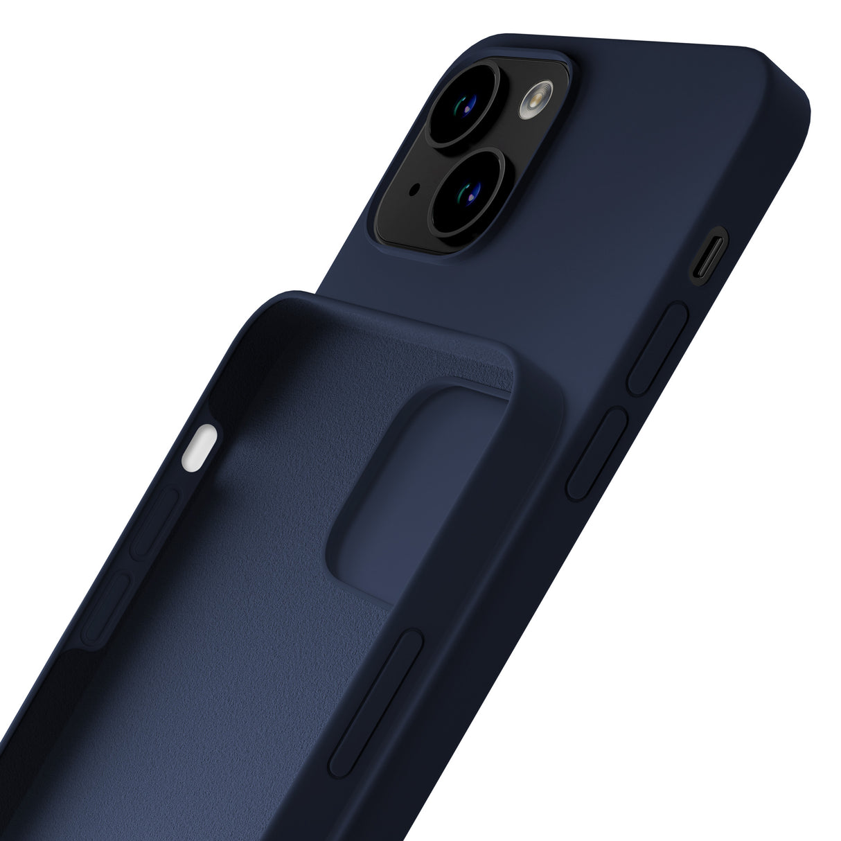 ETUI APPLE IPHONE 15 - 3MK SILICONE CASE DARK NAVY GRANATOWE