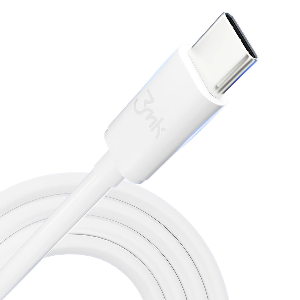 KABEL 3MK HYPER CABLE USB C DO USB C 2M 100W BIAŁY