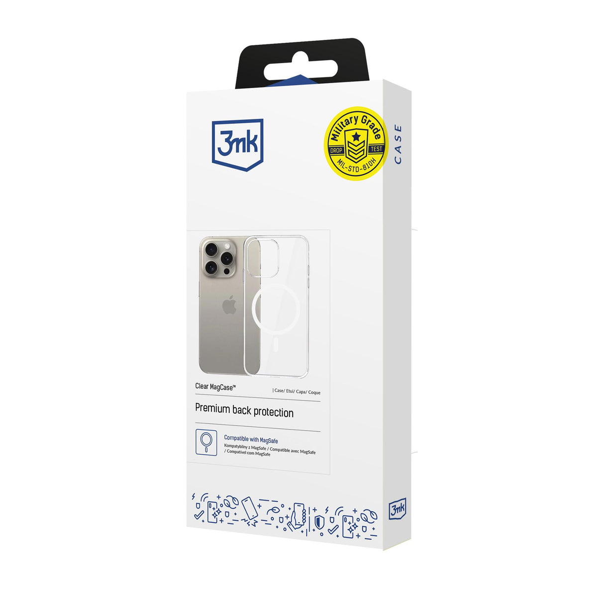 ETUI APPLE IPHONE 15 PRO - 3MK CLEAR MAGCASE