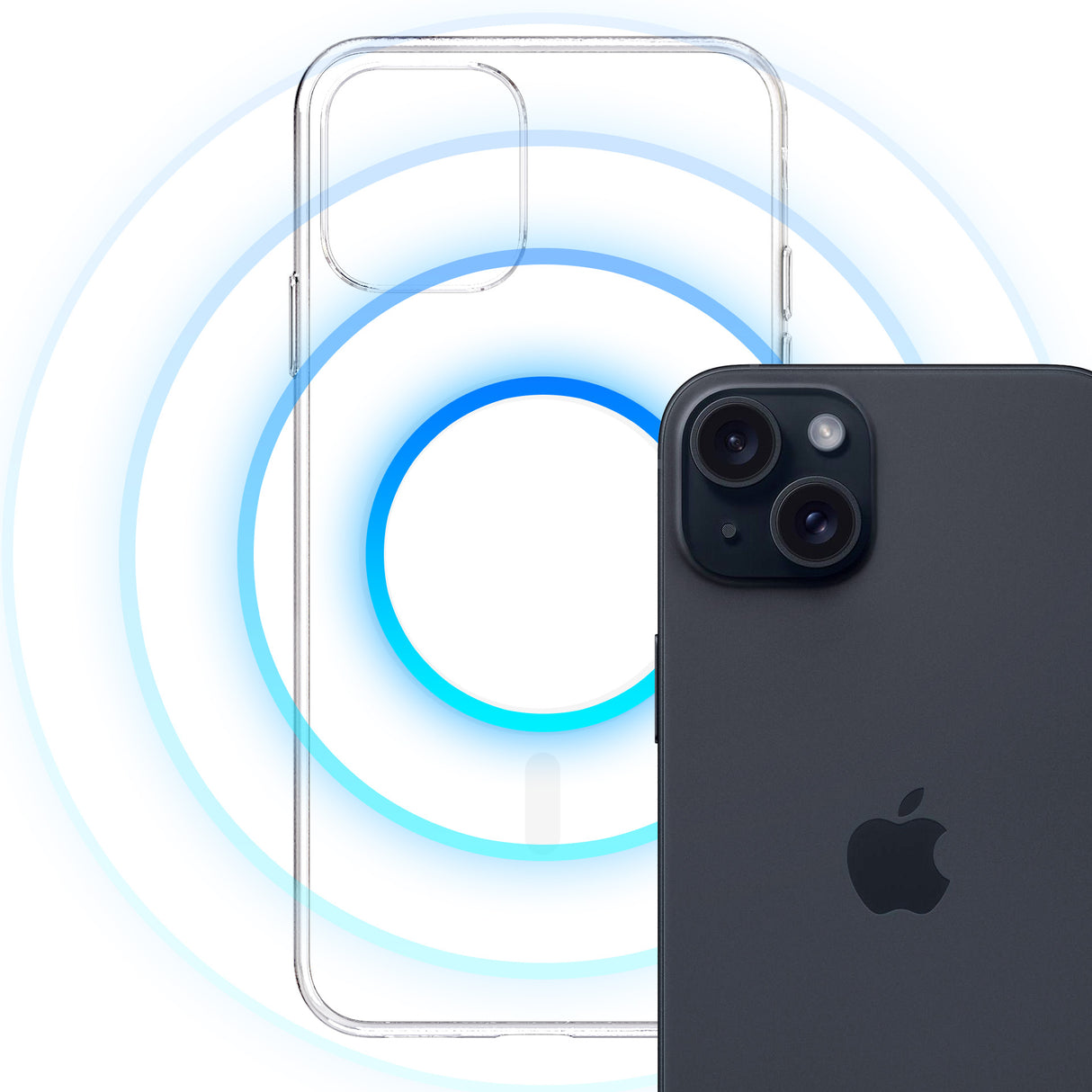 ETUI APPLE IPHONE 15 PLUS - 3MK CLEAR MAGCASE