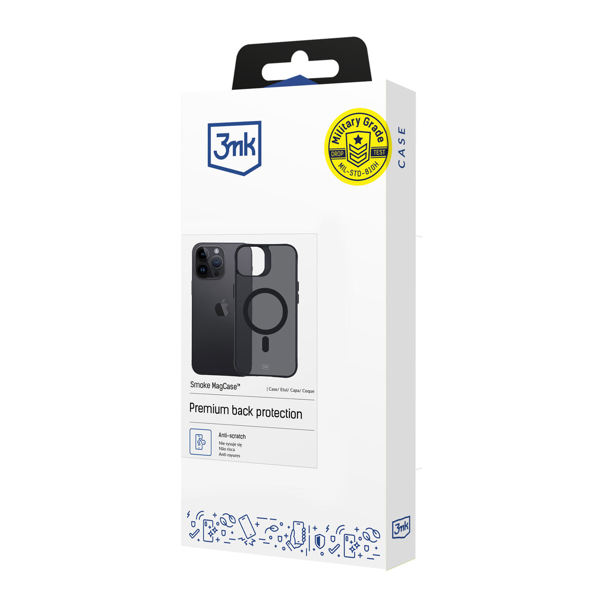 ETUI APPLE IPHONE 14 PRO - 3MK SMOKE MAGCASE