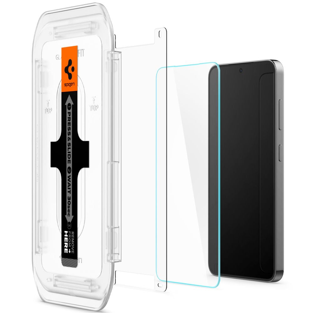 SZKŁO HARTOWANE SPIGEN GLAS.TR ”EZ FIT” 2-PACK SAMSUNG GALAXY S24 / S25 CLEAR