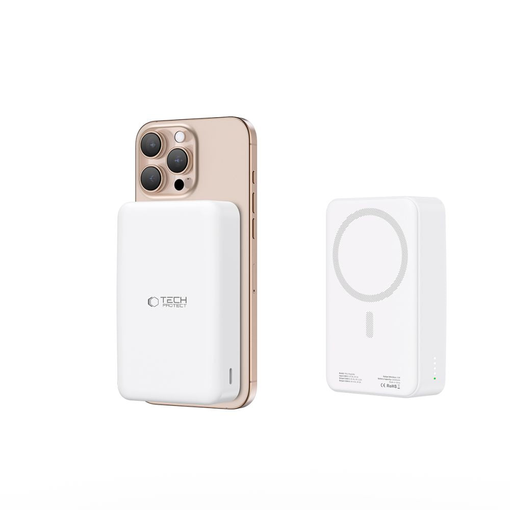 POWERBANK TECH-PROTECT PB12 LIFEMAG MAGSAFE POWER BANK 20000MAH BIAŁY