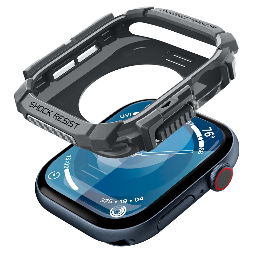 ETUI NAKŁADKA SPIGEN RUGGED ARMOR APPLE WATCH 10 (46 MM) DARK GREY SZARE