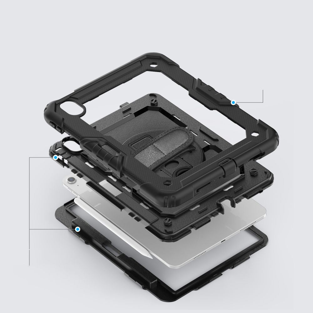 ETUI TECH-PROTECT SOLID360 IPAD AIR 11” 6 / 7 / 2024-2025 CZARNE