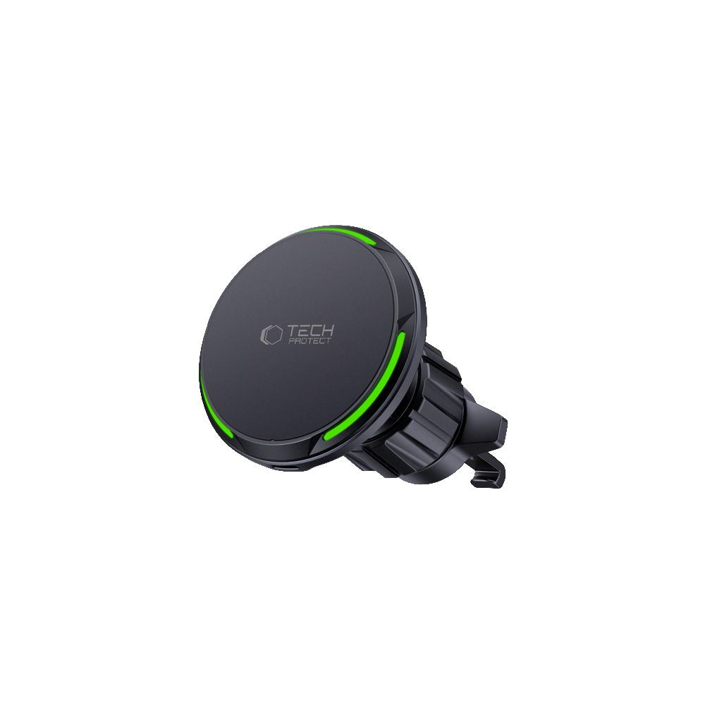 UCHWYT SAMOCHODOWY DO KRATKI, KOKPIT I SZYBĘ Z ŁADOWANIEM INDUKCYJNYM TECH-PROTECT MM15W-V7 QI2 MAGNETIC MAGSAFE WIRELESS CHARGER 15W CZARNY