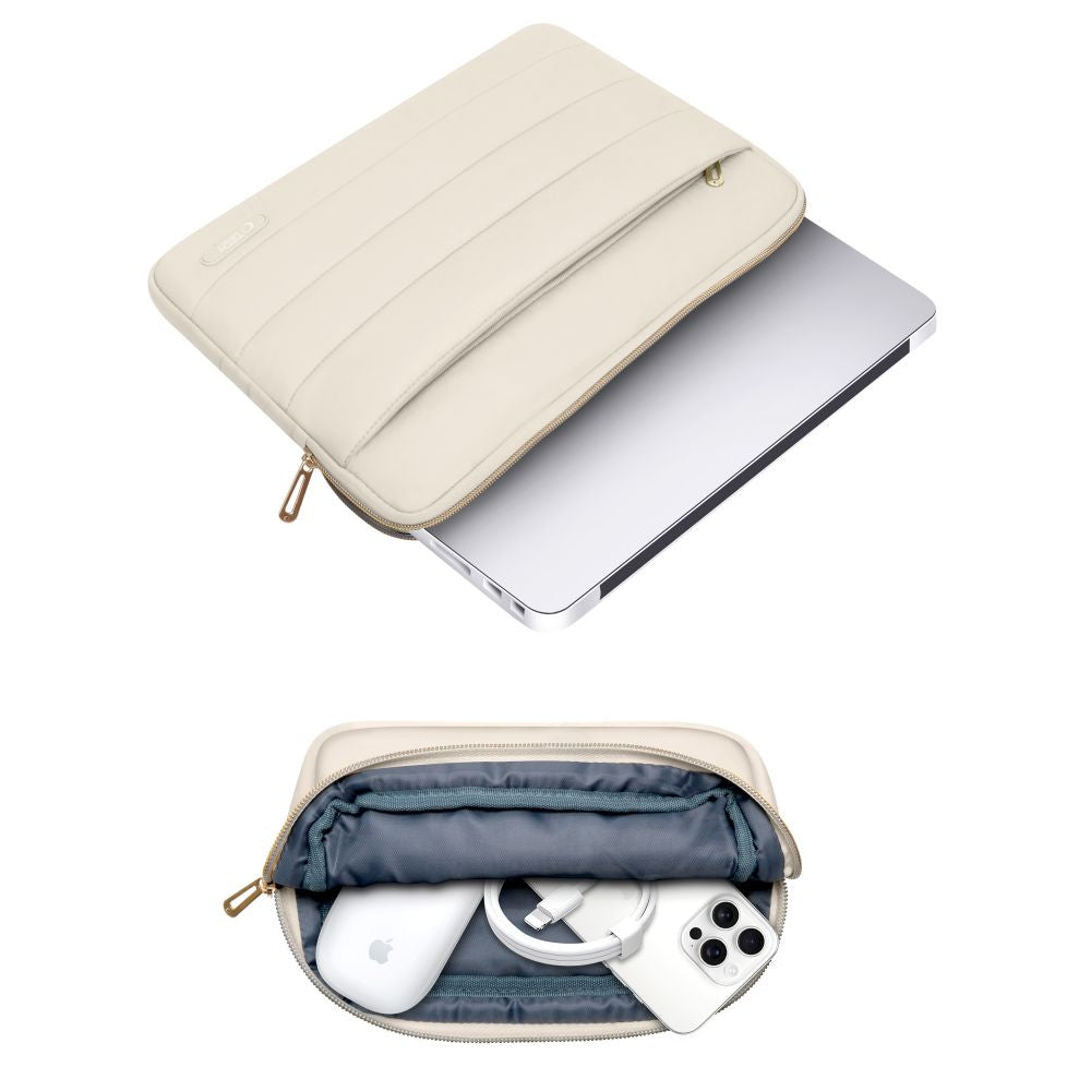 TORBA NA LAPTOP TECH-PROTECT PUFFY LAPTOP 13-14 BEŻOWA