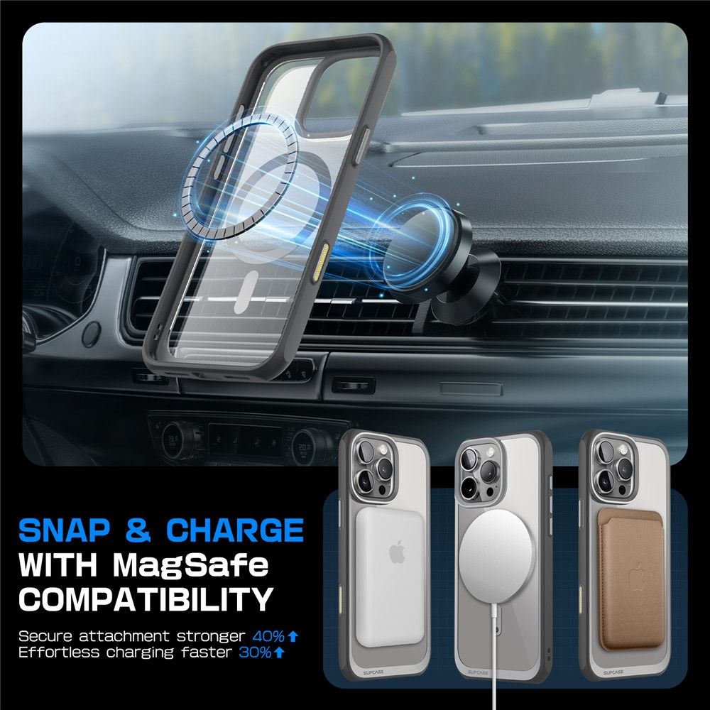 ETUI SUPCASE UB MAG MAGSAFE IPHONE 16 PRO MAX SZARE