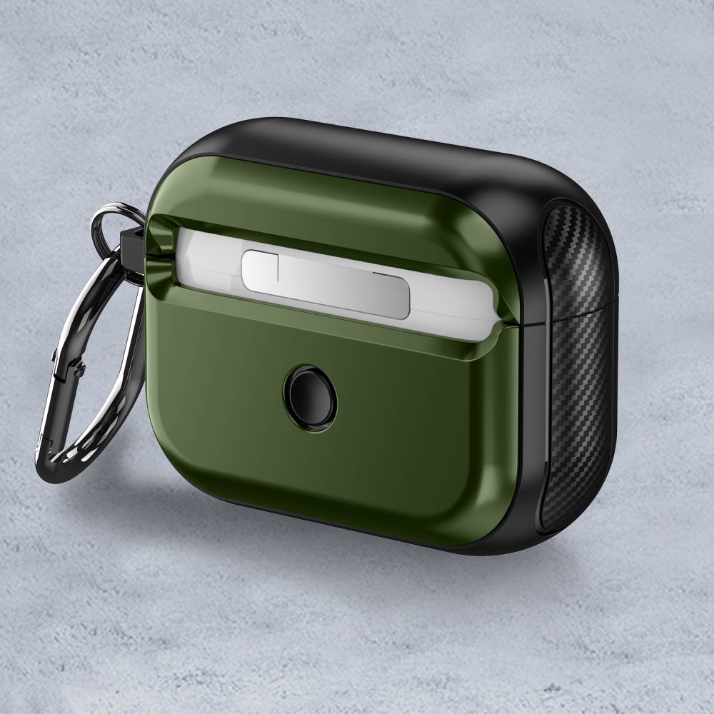 ETUI NA SŁUCHAWKI TECH-PROTECT DEFENDER HOOK MAGSAFE APPLE AIRPODS PRO 1 / 2 OLIWKOWE