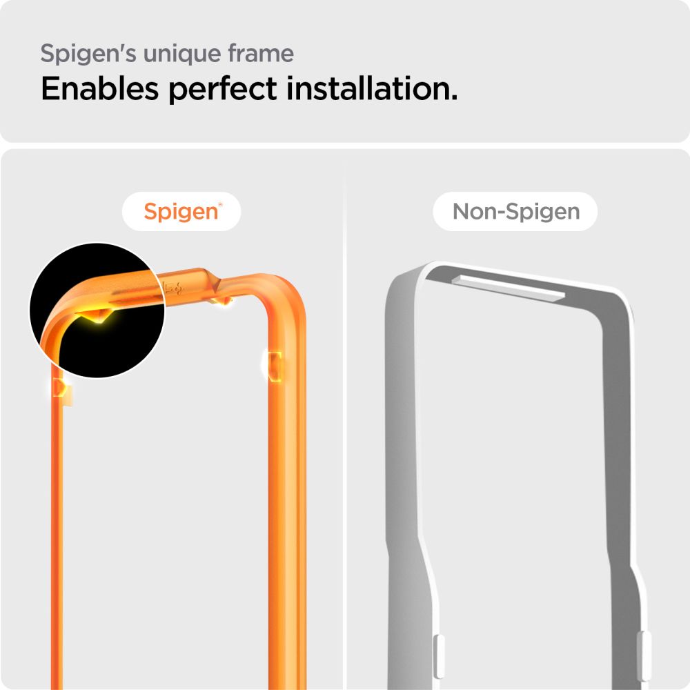 SZKŁO HARTOWANE SPIGEN ALM GLASS FC 2-PACK IPHONE 14 PRO BLACK CZARNA RAMKA