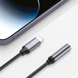 ADAPTER TECH-PROTECT LIGHTNING DO MINI JACK 3.5MM BLACK CZARNY