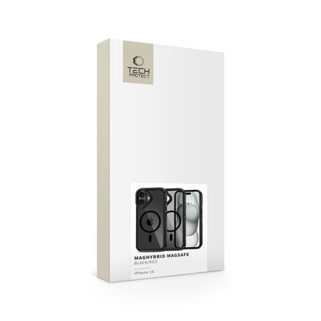 ETUI TECH-PROTECT MAGHYBRID MAGSAFE IPHONE 16 CZARNO CZERWONE