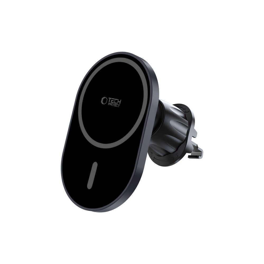 UCHWYT SAMOCHODOWY Z ŁADOWANIEM INDUKCYJNYM TECH-PROTECT MM15W-V6 MAGNETIC MAGSAFE DASHBOARD & VENT CAR MOUNT WIRELESS CHARGER 15W CZARNY