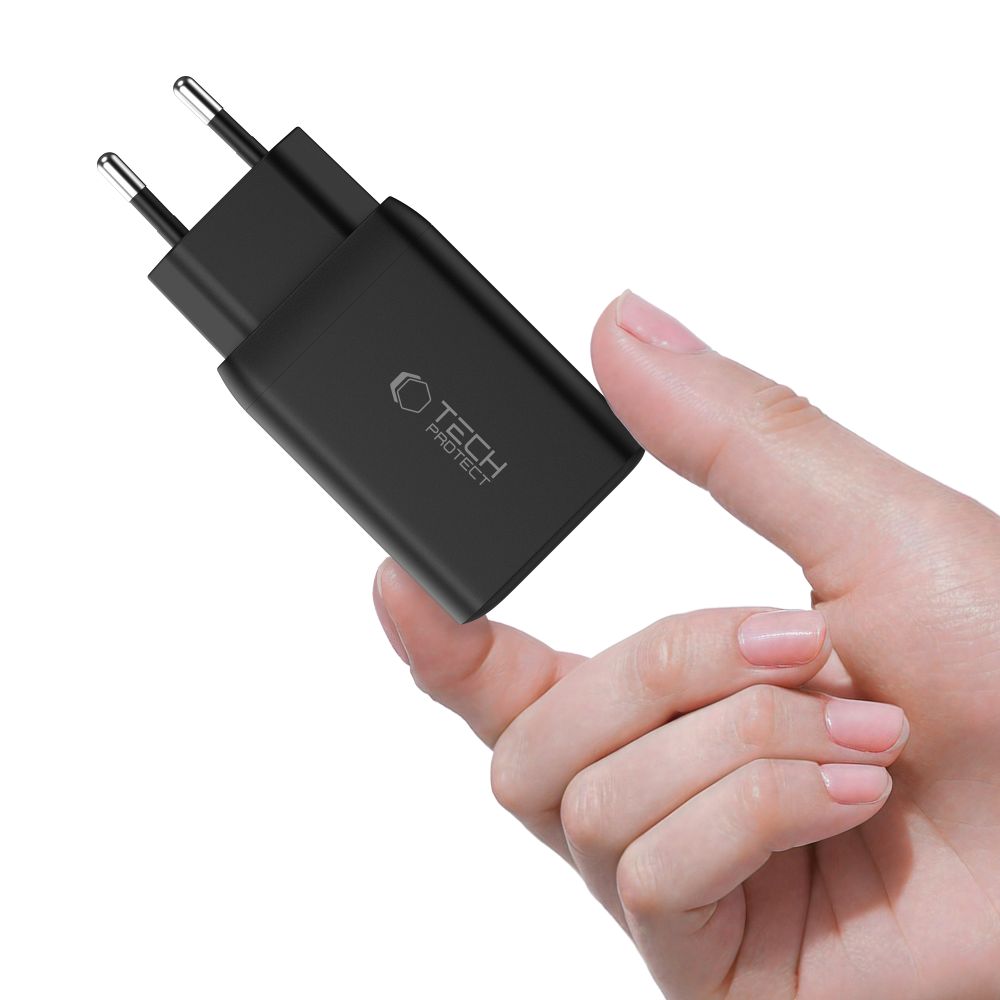 ŁADOWARKA SIECIOWA TECH-PROTECT NC45W-GAN 2-PORT NETWORK CHARGER PD45W CZARNA