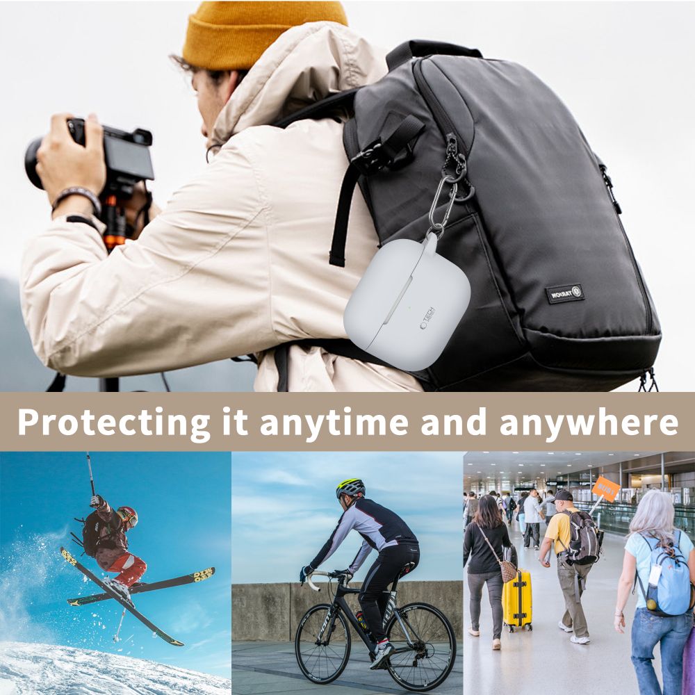 ETUI NA SŁUCHAWKI TECH-PROTECT SILICONE HOOK APPLE AIRPODS 3 CZARNE