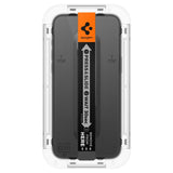 SZKŁO HARTOWANE SPIGEN GLAS.TR ”EZ FIT” FC 2-PACK IPHONE 15 PRO MAX BLACK CZARNA RAMKA