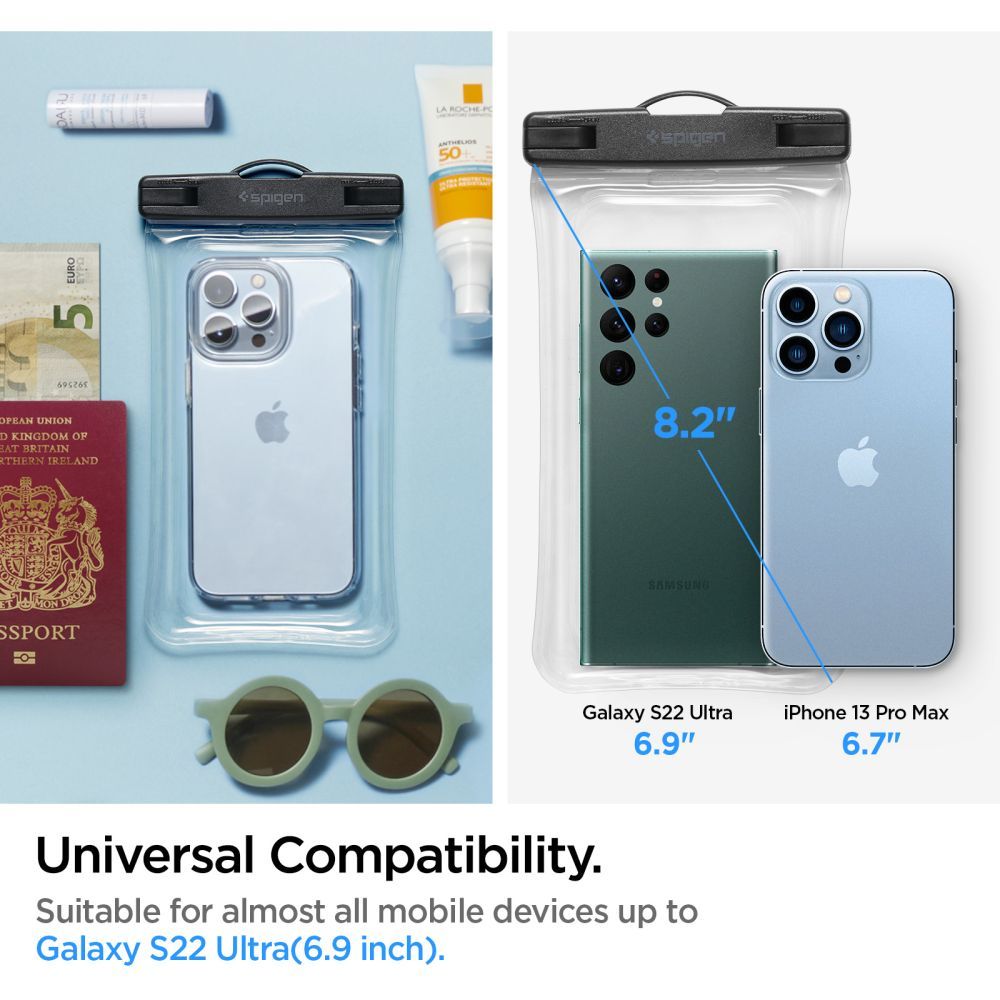 ETUI WODOODPORNE SPIGEN A610 UNIWERSALNE TRANSPARENTNE