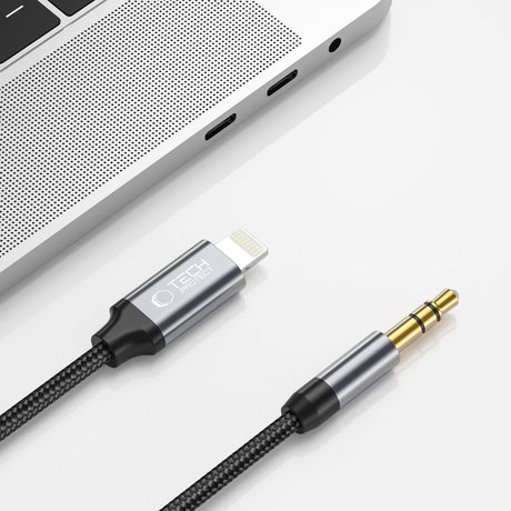 KABEL ADAPTER TECH-PROTECT ULTRABOOST LIGHTNING TO AUX MINI JACK 3.5MM CABLE 100CM CZARNY