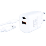 ŁADOWARKA SIECIOWA 3MK HYPER CHARGER 20W 1 USB I 1 USB C BIAŁA