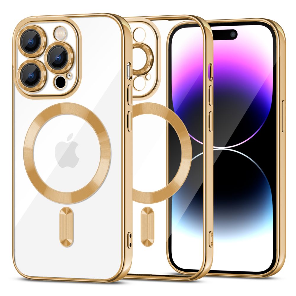 ETUI TECH-PROTECT MAGSHINE MAGSAFE IPHONE 15 PRO ZŁOTE