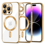 ETUI TECH-PROTECT MAGSHINE MAGSAFE IPHONE 15 PRO ZŁOTE