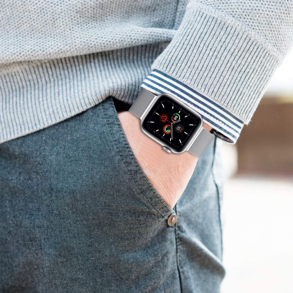 PASEK TECH-PROTECT MILANESEBAND APPLE WATCH 6 / 7 / 8 / 9 / 10 / SE / ULTRA 1 / 2 (44 / 45 / 46 / 49 MM) RÓŻOWO ZŁOTY