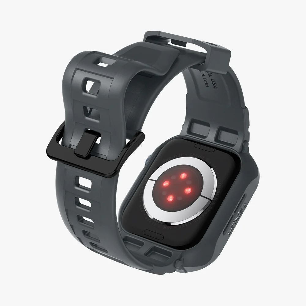 PASEK SPIGEN RUGGED ARMOR ”PRO” APPLE WATCH 4 / 5 / 6 / 7 / 8 / 9 / SE (44 / 45 MM) SZARY