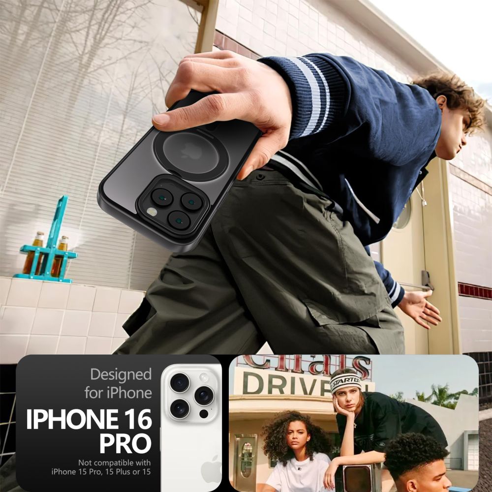 ETUI TECH-PROTECT MAGRING MAGSAFE IPHONE 16 PRO CZARNE