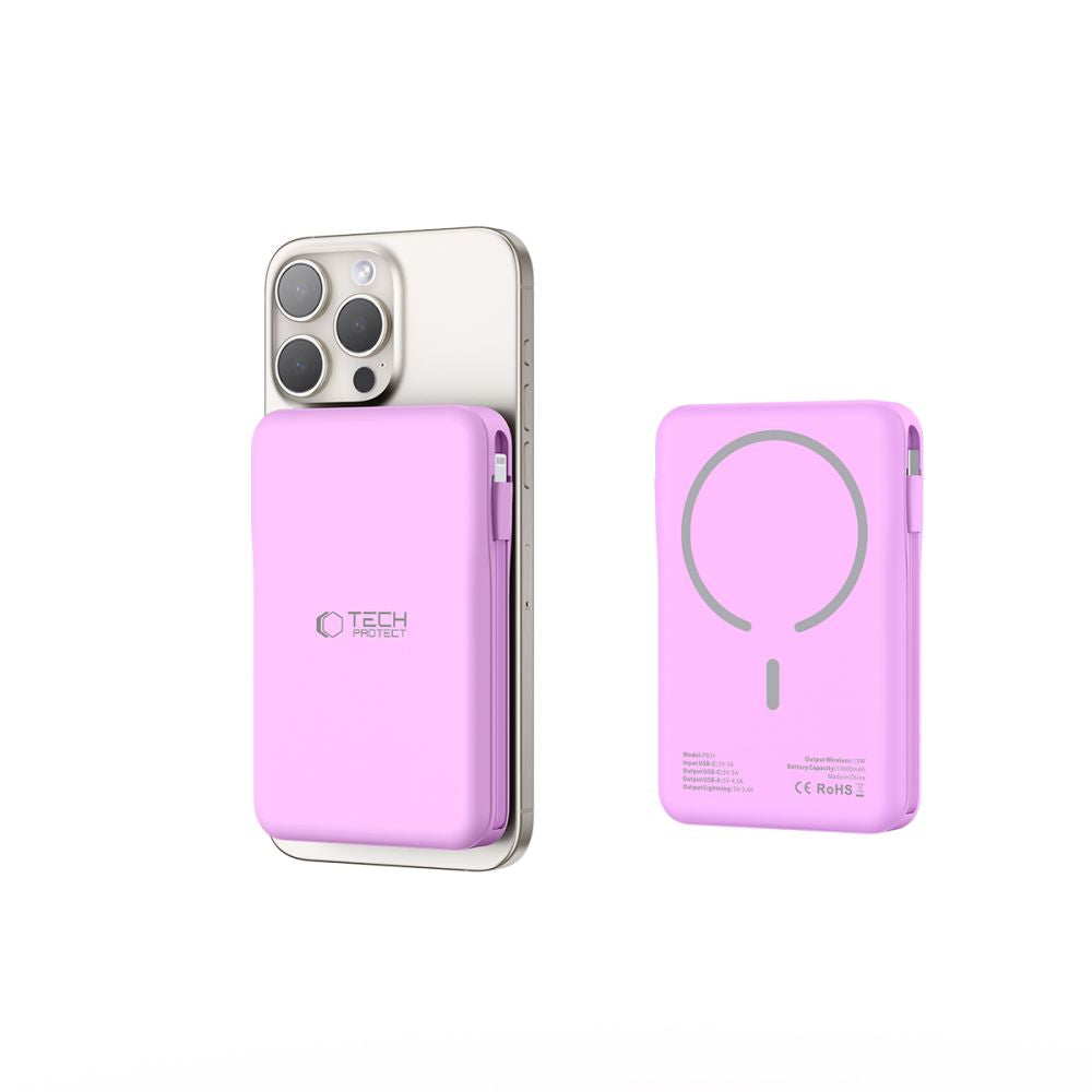 POWERBANK TECH-PROTECT PB31 LIFEMAG MAGSAFE POWER BANK 10000MAH LAVENDER FIOLETOWY