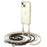 ETUI ZE SMYCZKĄ TECH-PROTECT FLEXAIR CHAIN MAGSAFE IPHONE 15 CZARNA I BEŻOWA