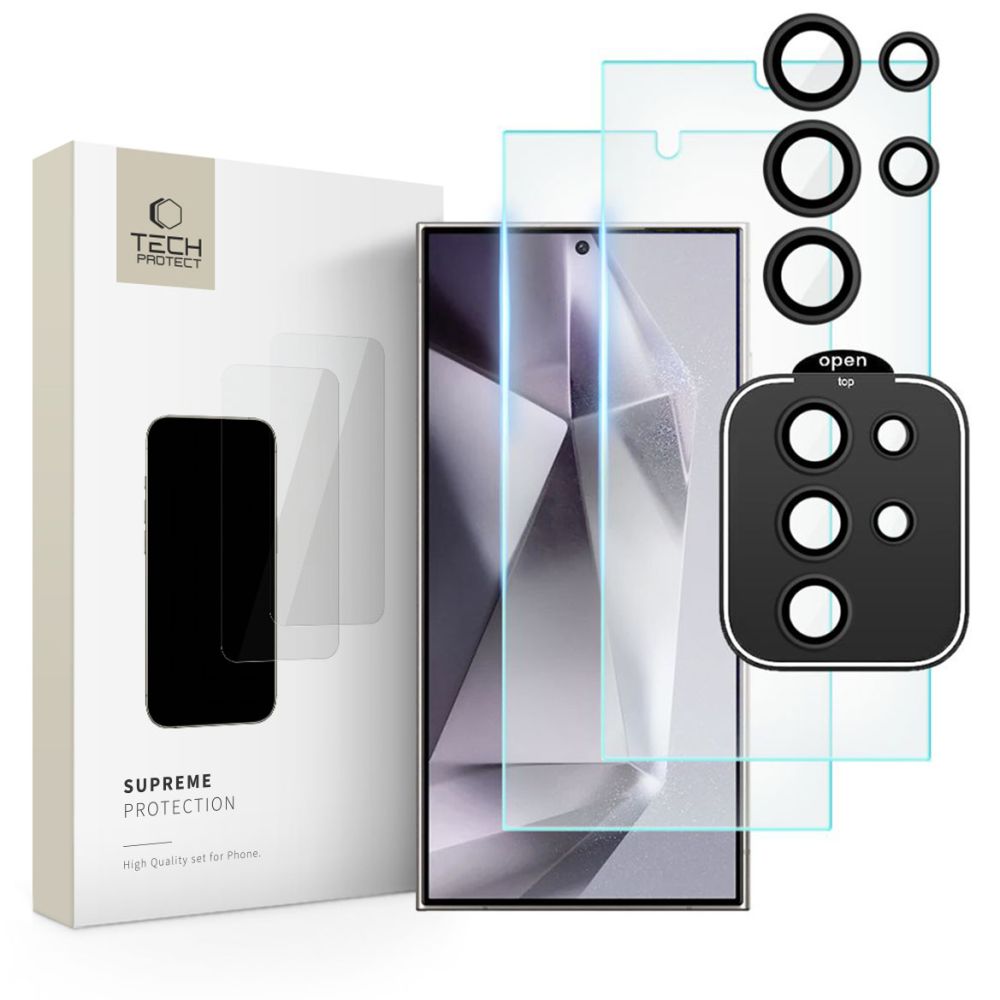 SZKŁO HARTOWANE TECH-PROTECT SUPREME SET SAMSUNG GALAXY S24 ULTRA CLEAR