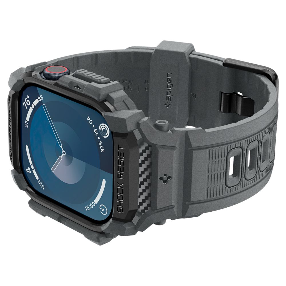 PASEK SPIGEN RUGGED ARMOR ”PRO” APPLE WATCH 10 (46 MM) SZARY
