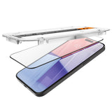 SZKŁO HARTOWANE SPIGEN GLAS.TR ”EZ FIT” FC 2-PACK IPHONE 15 PRO MAX BLACK CZARNA RAMKA