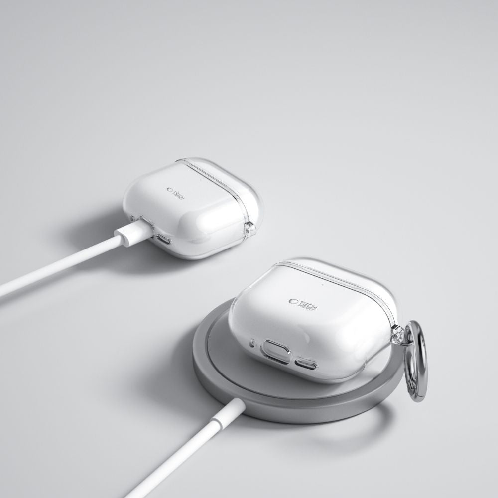 ETUI NA SŁUCHAWKI TECH-PROTECT FLEXAIR APPLE AIRPODS 4 CLEAR TRANSPARETNE