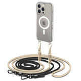 ETUI ZE SMYCZKĄ TECH-PROTECT FLEXAIR CHAIN MAGSAFE IPHONE 15 PRO MAX CZARNA I BEŻOWA