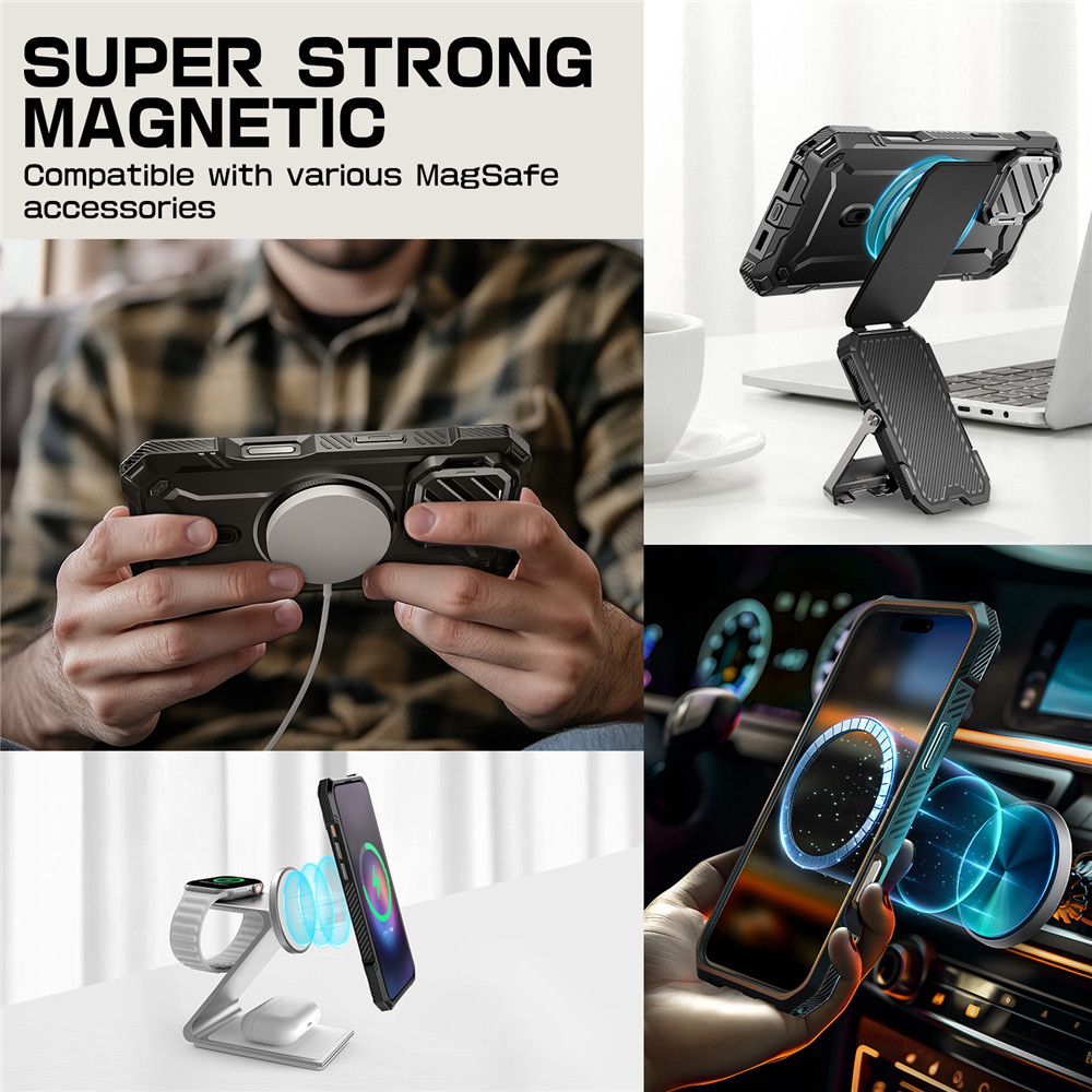 ETUI SUPCASE UB XT MAG MAGSAFE IPHONE 16 PRO MAX CZARNE