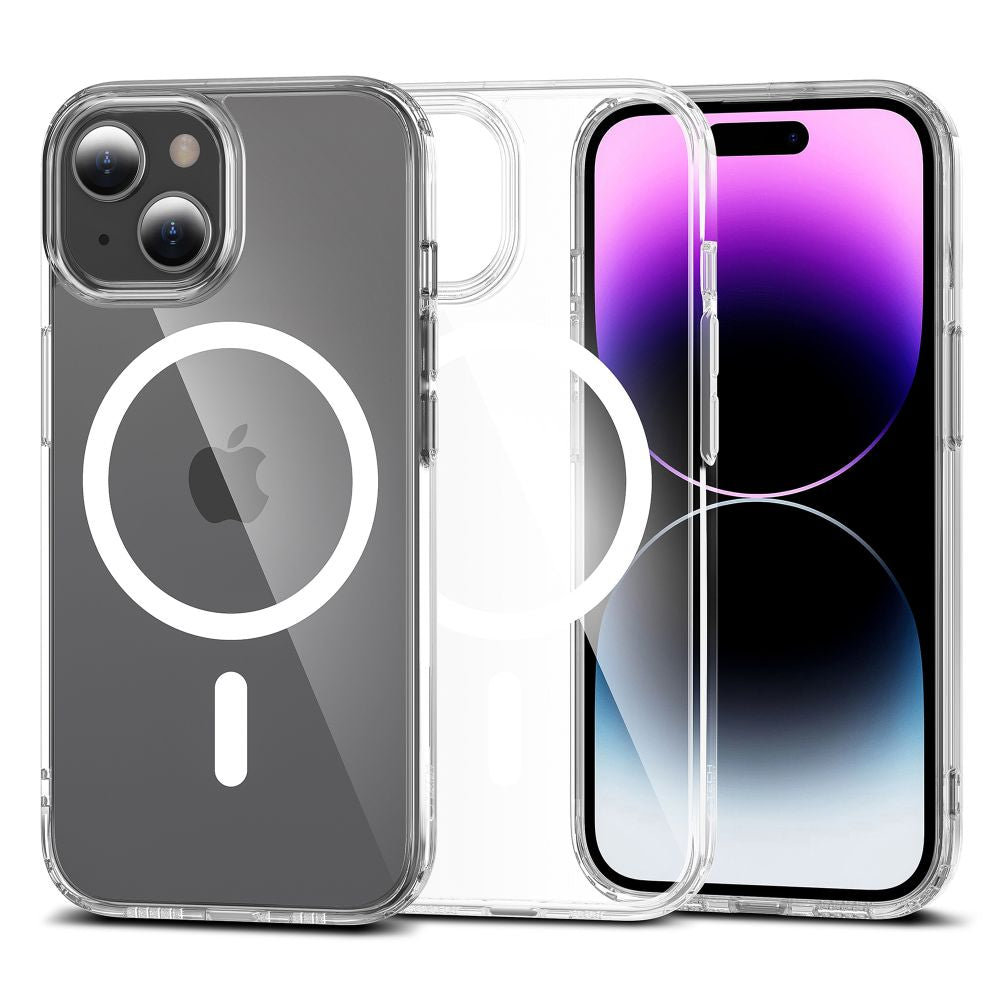 ETUI TECH-PROTECT FLEXAIR HYBRID MAGSAFE IPHONE 15 TRANSPARETNE