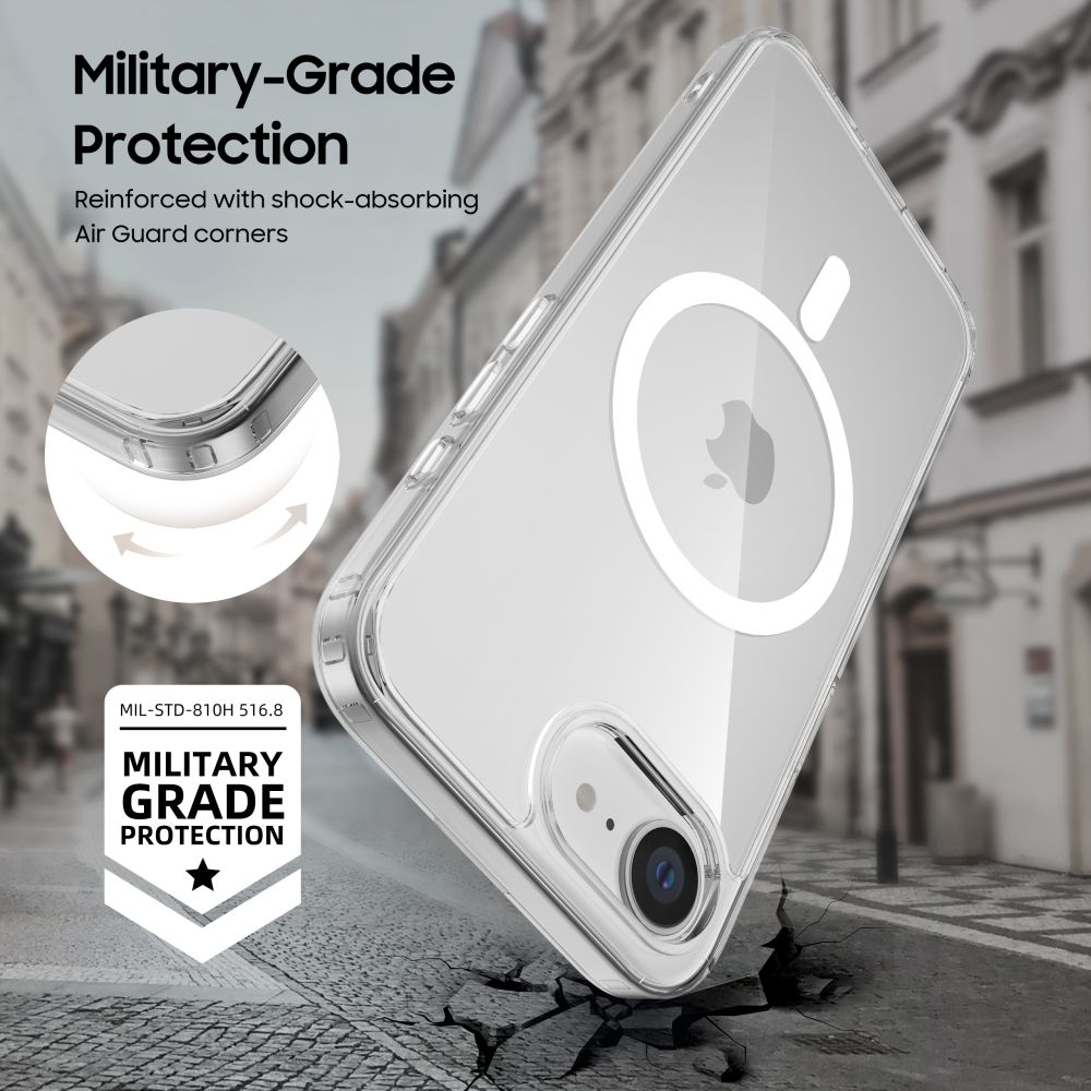 ETUI TECH-PROTECT FLEXAIR HYBRID MAGSAFE IPHONE 16E CLEAR TRANSPARETNE