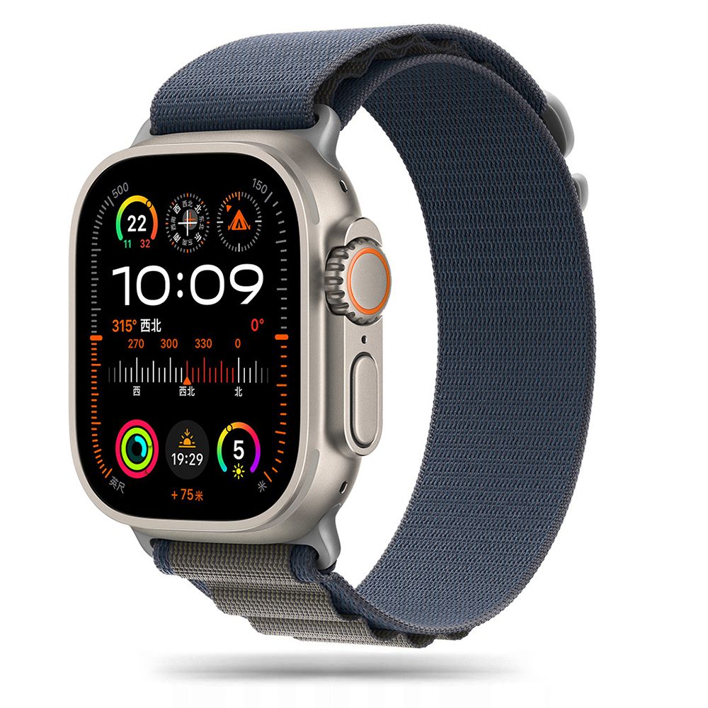 PASEK TECH-PROTECT NYLON PRO APPLE WATCH 6 / 7 / 8 / 9 / 10 / SE / ULTRA 1 / 2 (44 / 45 / 46 / 49 MM) NAVY / GREY NIEBIESKO SZARY