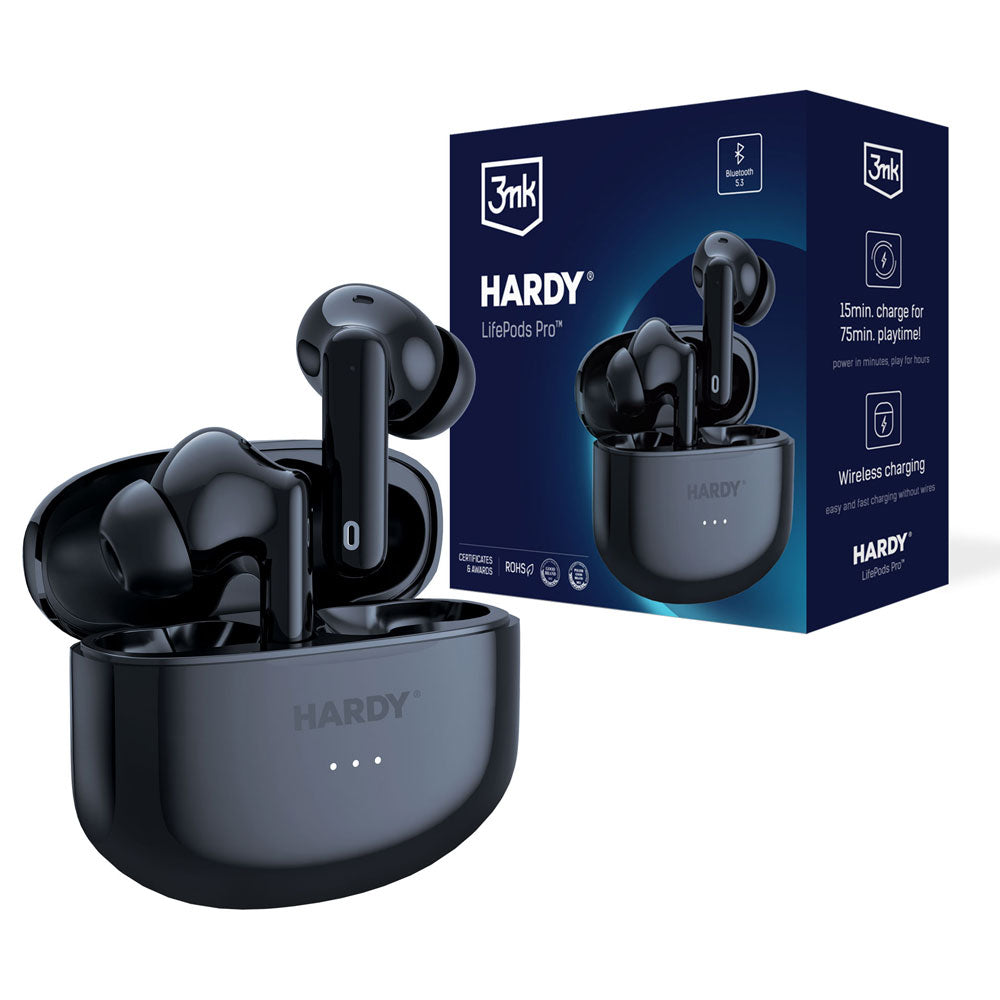 SŁUCHAWKI 3MK HARDY LIFEPODS PRO BLACK CZARNE