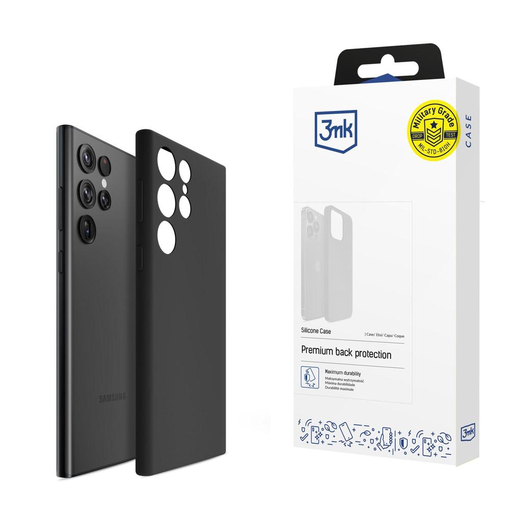 ETUI SAMSUNG GALAXY S24 ULTRA - 3MK SILICONE CASE CZARNE